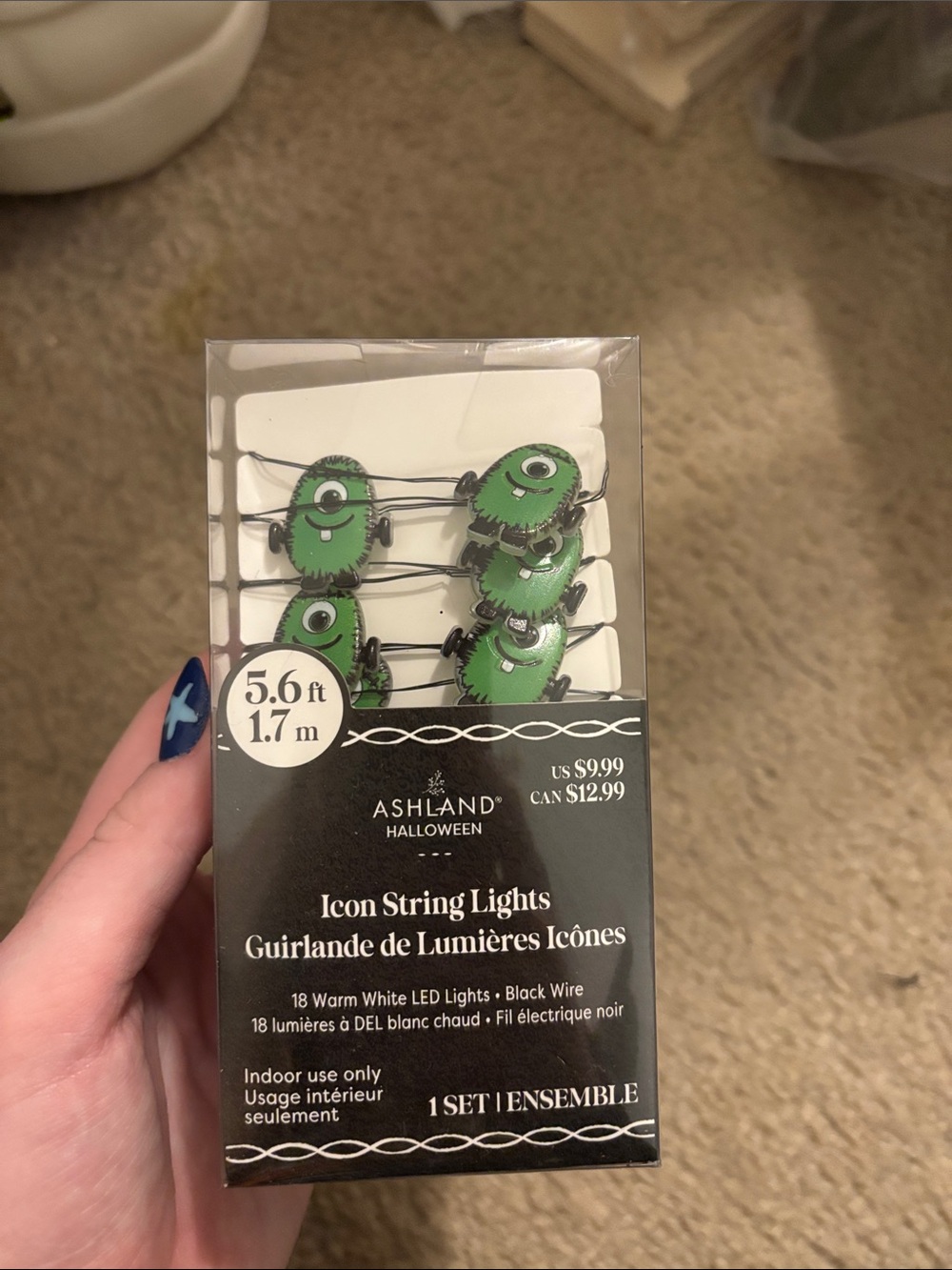 Ashland Green Monster Icon Halloween String Lights